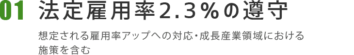 01法定雇用率2.3%の遵守